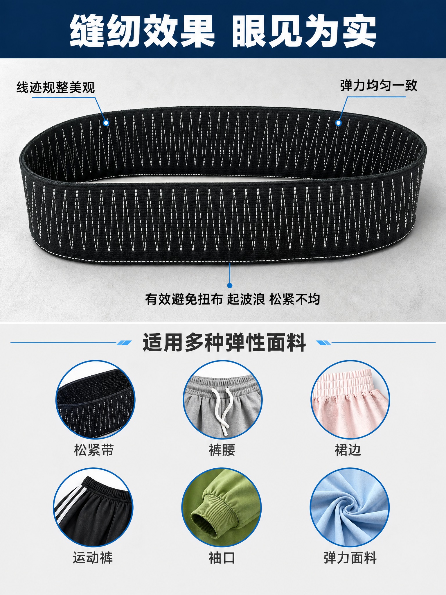 [详情页-6 缝纫效果+适用范围] 成品效果展示和适用面料范围… - 图片创意预览