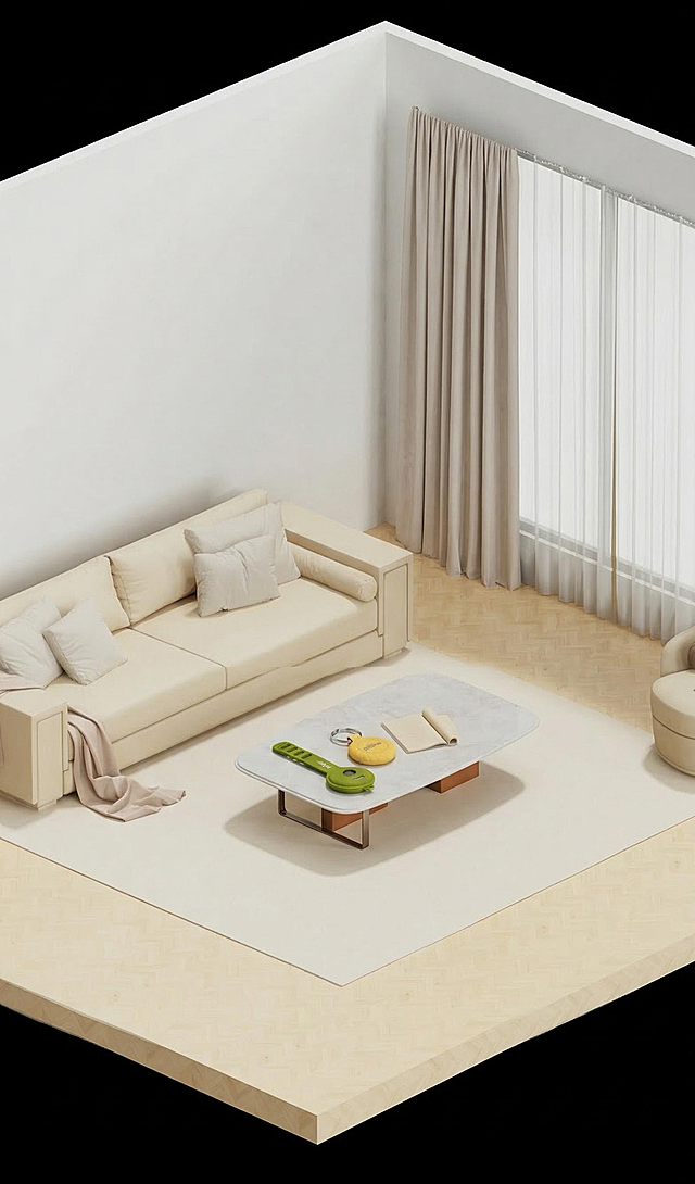 这2款产品放在场景里的桌子上，完美融入