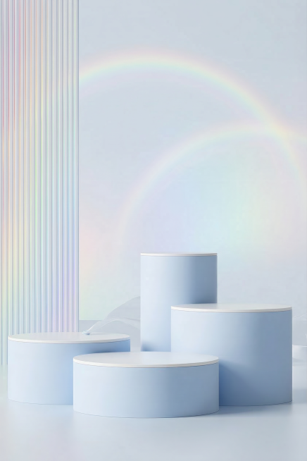 背景带点彩虹元素预览效果